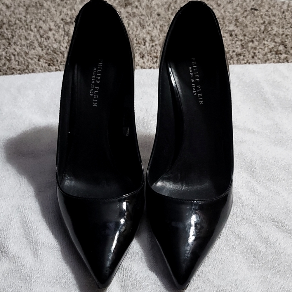 Philipp Plein Leather Studded Accent Pump